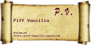 Piff Vaszilia névjegykártya